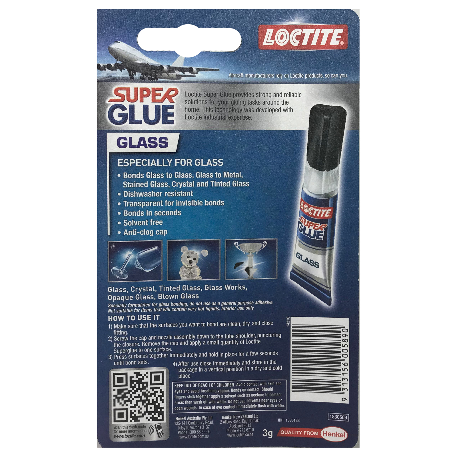 Buy Loctite Glass Adhesive Clear 3g Tube Online in Ireland at