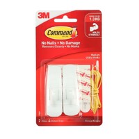 Command Medium Hooks White x 2 (17001)