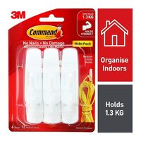 3M Command Medium Utility Hooks x 6 (17001-6)