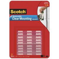 Scotch Removable Clear Mounting Squares 25.4m x 25.4mm