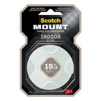 Scotch 3M Double Sided Mounting Tape Indoor 15lbs 1.27cm x 2.03m