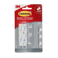 Command Round Cord Clips Clear x 4 (17017CLR)
