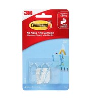 Command Small Hooks Clear x 2 (17092CLR)