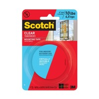 Scotch 3M Mounting Tape Clear 10lbs 2.5cm x 1.5m