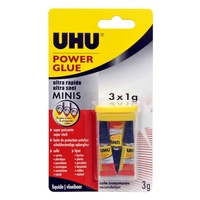 UHU Super Minis 3 x 1g Super Glue Multi-Purpose 3 x 1g