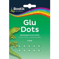 Bostik Glu Dots Removable Clear Instant Fixing Repositionable x 64