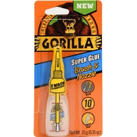 Gorilla Super Glue Brush and Nozzle Dispenser 10 Seconds Set 10g