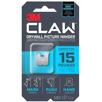 3M Claw Drywall Picture Hanger 15lbs 7Kg [Pack x 1]