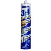 Selleys 3 in 1 Clear Adhesive Sealant Gap Filler Fast Grab UV Mould Resistant 480g