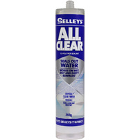 Selleys ALL CLEAR Sealant works on Wet Oily Dirty Surfaces Paintable 260g