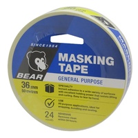 Bear Masking Tape 36mm x 50m Instant Adhesion