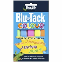 Bostik Blu-Tack BluTack Colour The Original Reusable Adhesive Stick Position Hold 75g