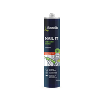 Bostik Nail It Instant Grab White: High-Tack, Multi-Surface, Odorless Adhesive for Stone, Wood, Metals, Plastics & More  Indoor & Outdoor Use