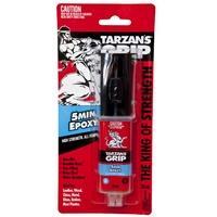 Tarzan's Grip 5 Min Epoxy All Purpose Dries Clear Water Resistant 24ml
