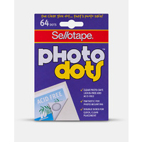 Sellotape Photo Dots Removable Acid Free Double Sided x 64 Dots