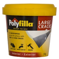 Polyfilla Large Cracks Filler Interior Exterior Water Clean Up x 230g