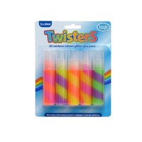 Boyle Twisters Glitter Glue Pens Kids Safe Washable Craft 5 x20ml