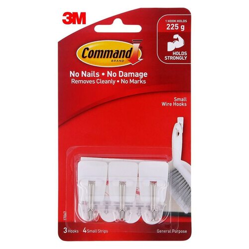 Command Small Utensil Wire Hooks x 3 (17067)